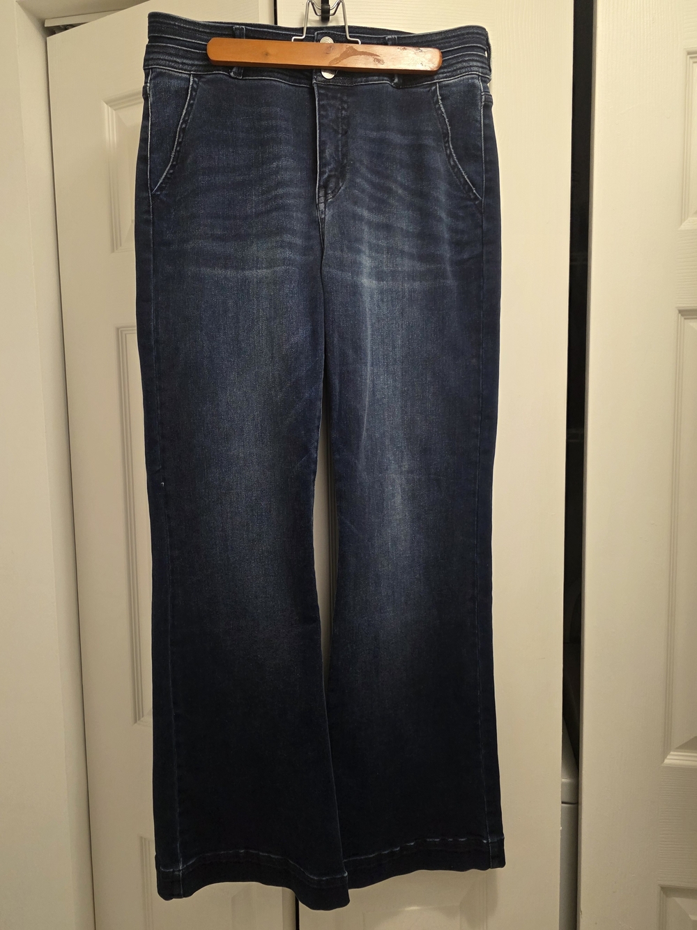 KanCan Dark Blue Wide Leg Flare Jeans